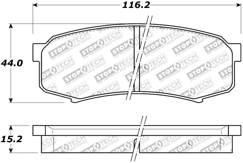 StopTech Street Brake Pads - Rear Stoptech Brake Pads - OE  AXOPROS