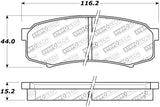 StopTech Street Brake Pads - Rear Stoptech Brake Pads - OE  AXOPROS