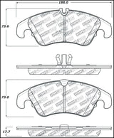 StopTech Performance 08-10 Audi A5 / 10 S4 / 09-10 Audi A4 (except Quattro) Front Brake Pads Stoptech Brake Pads - Performance  AXOPROS