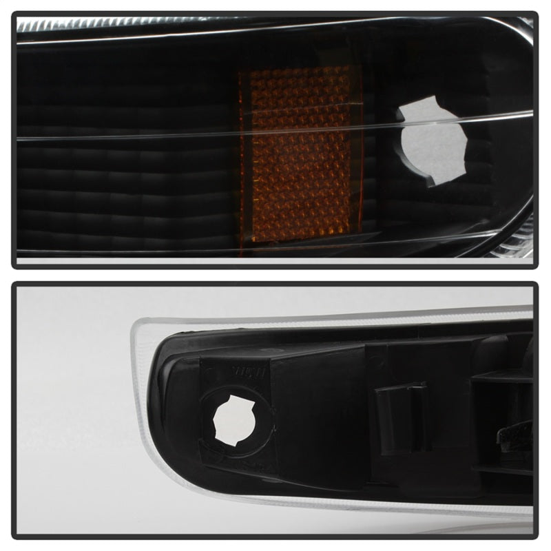 Xtune Chevy Silverado 99-02 Amber Reflector Bumper Lights Black CBL-JH-CS99-AM-BK SPYDER Sidemarkers & Indicators  AXOPROS