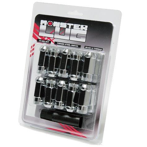 Wheel Mate Wheel Mate Monster Locking Lug Nut Set of 4 - Chrome 14x1.50 Lug Nuts aftermarket performance part