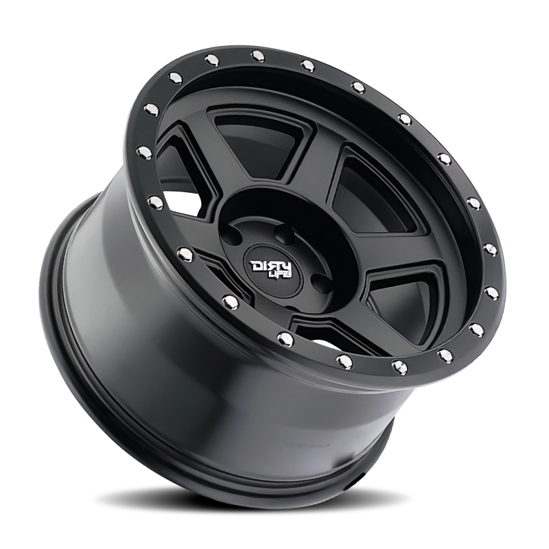 Dirty Life 9315 Compound 17x9 / 6x139.7 BP / -12mm Offset / 106mm Hub Matte Black Wheel Dirty Life Wheels - Cast  AXOPROS