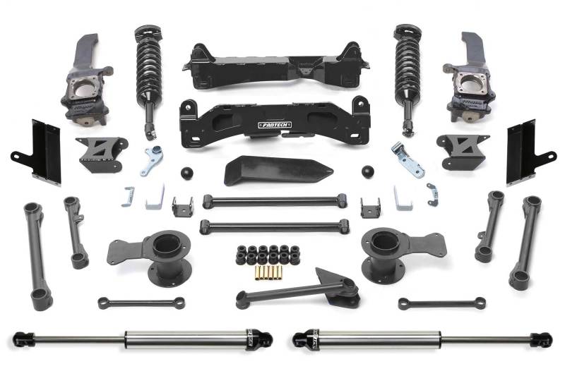 Fabtech 2015-21 Toyota 4Runner 4WD 6in Perf Sys w/Dl 2.5C/O & 2.25 Fabtech Coilovers  AXOPROS