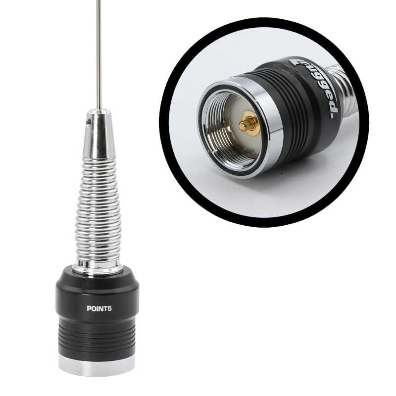 Rugged Radios GMRS and UHF No Ground Plane NGP Tuned Whip Antenna Rugged Radios Antennas  AXOPROS