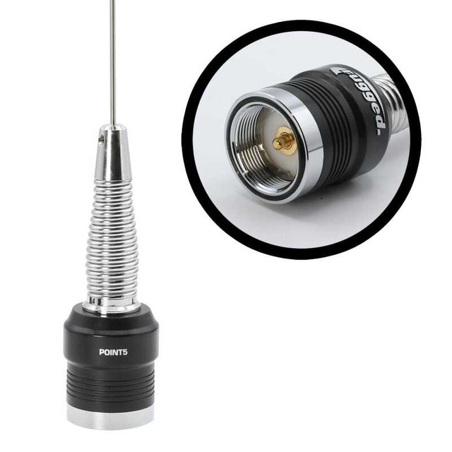 Rugged Radios GMRS and UHF No Ground Plane NGP Tuned Whip Antenna Rugged Radios Antennas  AXOPROS