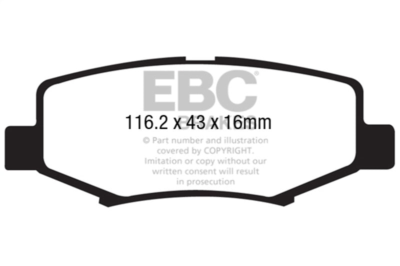 EBC 06-11 Dodge Nitro 3.7 Greenstuff Rear Brake Pads EBC Brake Pads - Performance  AXOPROS