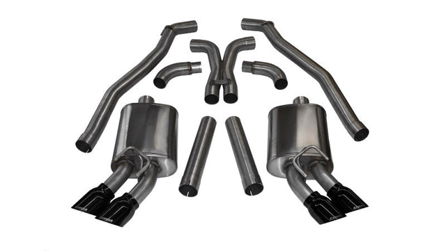 Corsa 2012-2015 Chevrolet Camaro Coupe ZL1 6.2L V8 Black Sport Cat-Back + XO Exhaust CORSA Performance Catback  AXOPROS