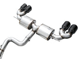 AWE MK8 Volkswagen Golf R 3in Touring Edition Quad Exhaust - Diamond Black Tips AWE Tuning Catback  AXOPROS