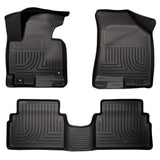 Husky Liners 2014 Kia Sportage w/Retain Hooks WeatherBeater Combo Front & 2nd Row Black Floor Liners Husky Liners Floor Mats - Rubber  AXOPROS