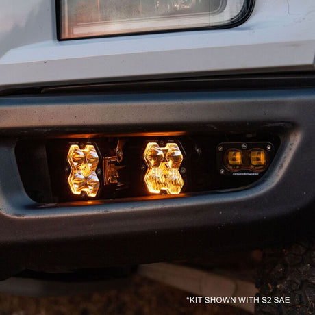 Baja Designs Baja Designs 17-20 Ford Raptor Squadron Sport 2.0/S2 Fog Pocket Kit (Multi Patterns) - Clear Fog Lights aftermarket performance part