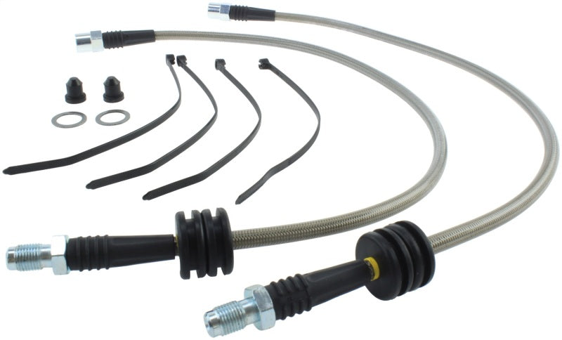 StopTech 07-08 BMW E90/E91/E92/E93 328 (all)/335 (excl xi) / 07-10 E82 128i/135i Stainless Steel Fro Stoptech Brake Line Kits  AXOPROS