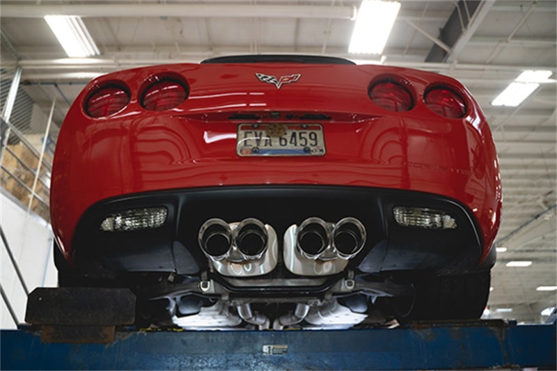Corsa 06-13 Chevy Corvette C6 Z06 7.0L / 09-13 ZR1 6.2L Polished AxleBack Exhaust w/4.5in Twin Tips CORSA Performance Axle Back  AXOPROS