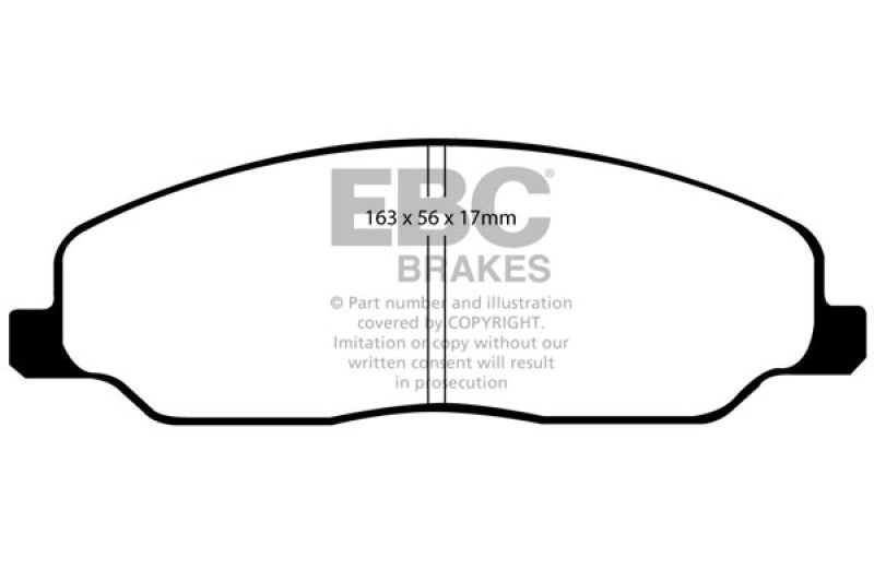 EBC 05-10 Ford Mustang 4.0 Yellowstuff Front Brake Pads EBC Brake Pads - Performance  AXOPROS