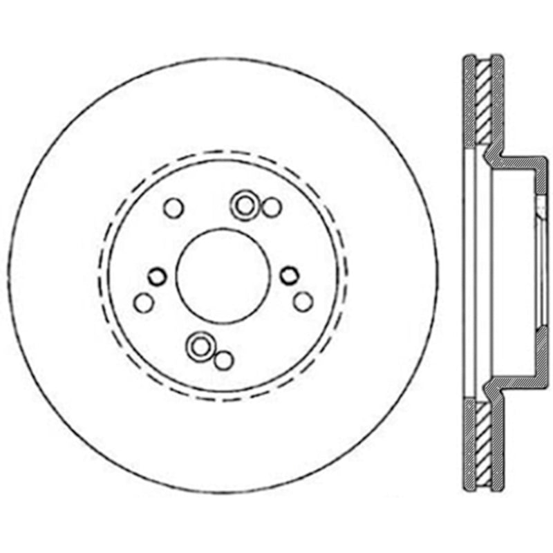 Stoptech 04-10 Acura TSX / 01-03 CL / 01-06 MDX / 05-10 Accord SEDAN Front Performance CRYO Rotor Stoptech Brake Rotors - Drilled  AXOPROS