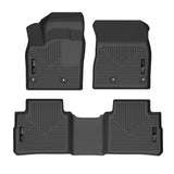 Husky Liners 21-22 Nissan Rogue WeatherBeater Front & 2nd Seat Floor Liners - Black Husky Liners Floor Mats - Rubber  AXOPROS