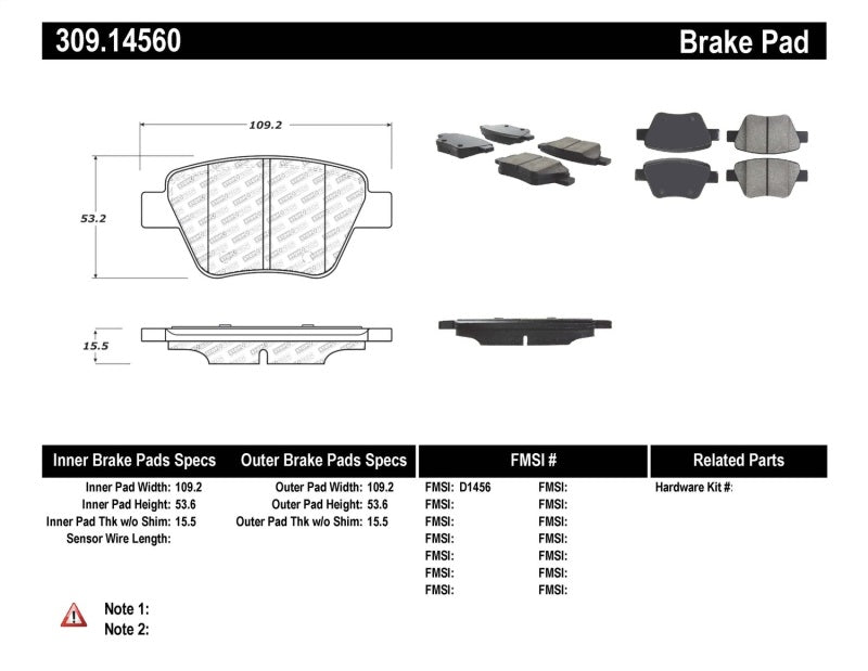 StopTech Performance Volkswagen Rear Brake Pads Stoptech Brake Pads - Performance  AXOPROS