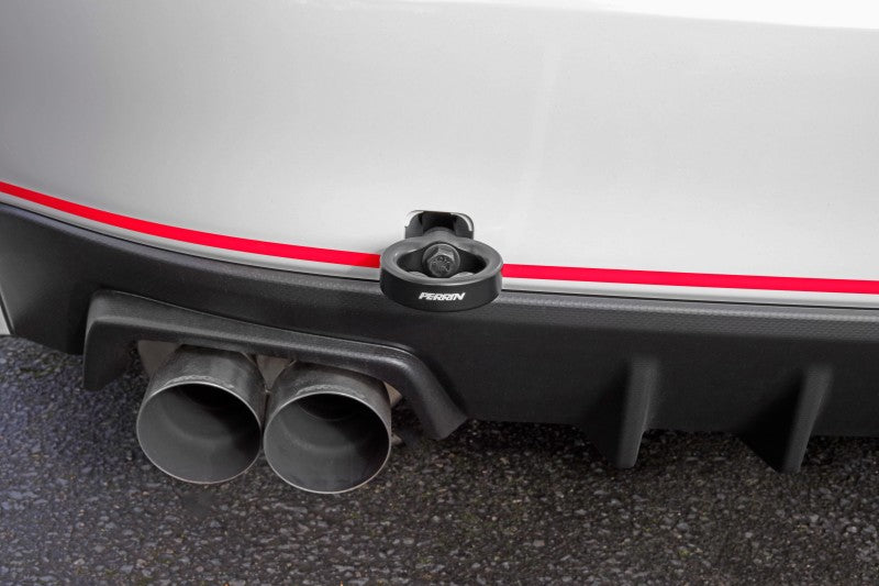 PERRIN 15-21 Subaru WRX/STI Tow Hook Kit (Rear) - Black Perrin Performance Tow Hooks  AXOPROS