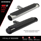 Go Rhino 4in Oval Hitch Step - Black Go Rhino Hitch Accessories  AXOPROS