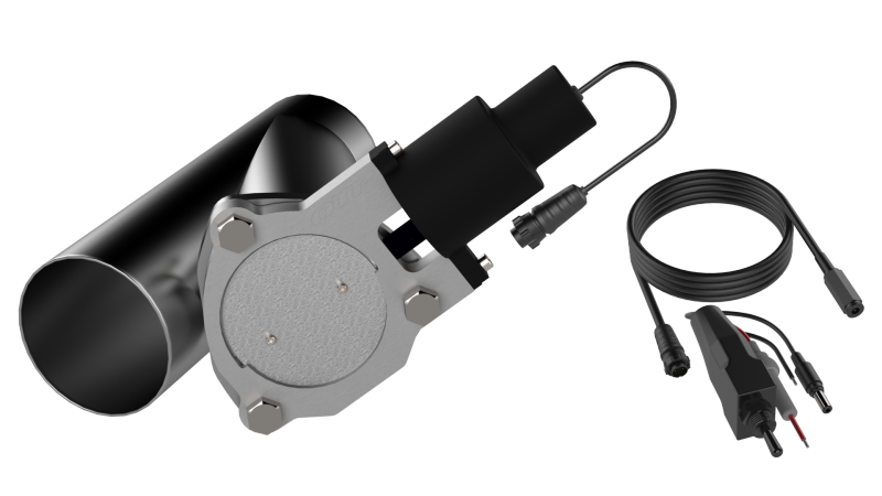 QTP 3.5in Bolt-On QTEC Electric Cutout Valve - Single QTP Exhaust Cutouts  AXOPROS