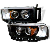 Spyder Dodge Ram 1500 02-05/Ram 2500 03-05 Projector Headlights LED Halo LED Blk PRO-YD-DR02-HL-BK SPYDER Headlights  AXOPROS
