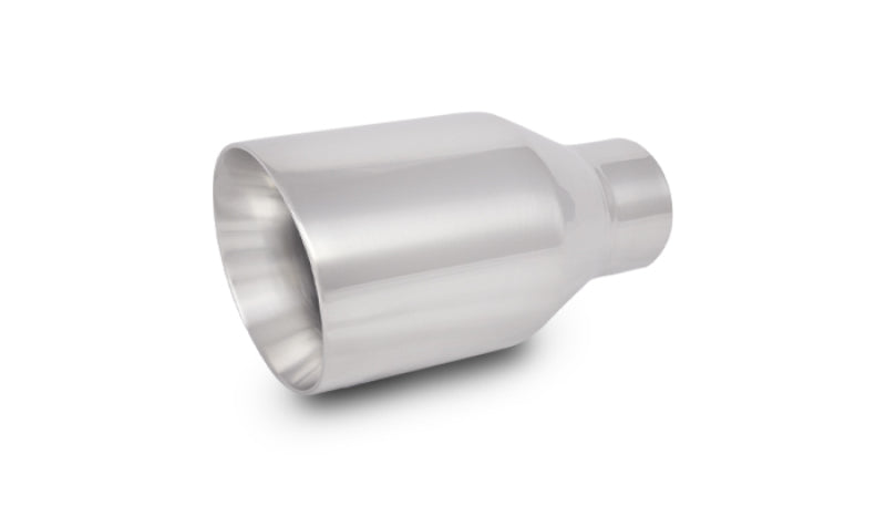 Vibrant 4in Round SS Exhaust Tip (Double Wall Angle Cut Beveled Outlet) Vibrant Tips  AXOPROS