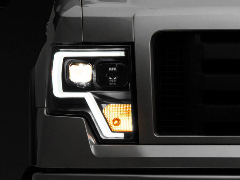 Raxiom Raxiom 09-14 F-150 Projector Headlights w/ LED Accent- Black Housing (Clear Lens) Headlights aftermarket performance part