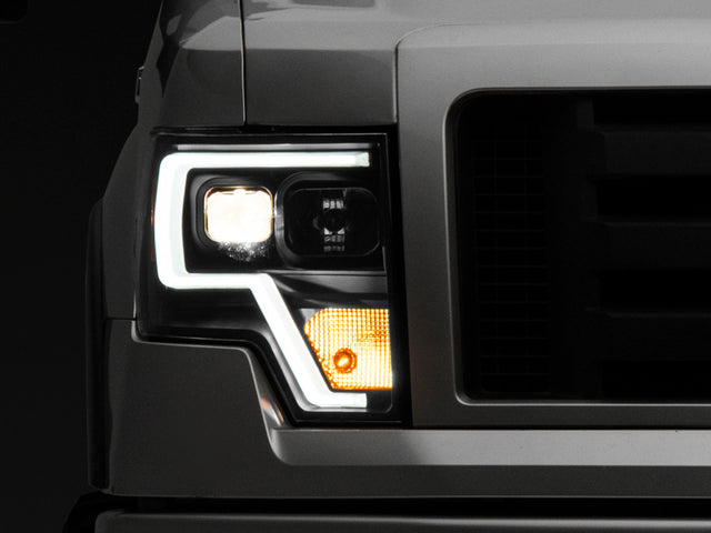 Raxiom Raxiom 09-14 F-150 Projector Headlights w/ LED Accent- Black Housing (Clear Lens) Headlights aftermarket performance part