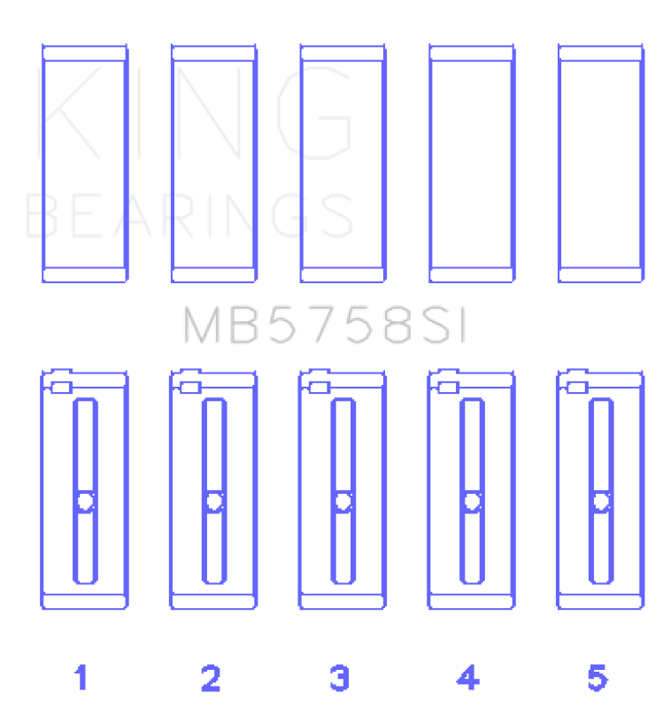 King 2007 Mini Cooper Main Bearing Set - Size STD King Engine Bearings Bearings  AXOPROS