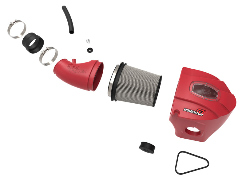 aFe POWER Momentum GT Limited Edition Cold Air Intake 11-17 Dodge Challenger/Charger SRT - Red aFe Cold Air Intakes  AXOPROS