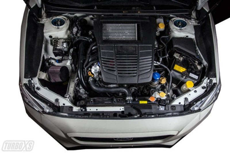 Turbo XS 15-16 Subaru WRX/STI Billet Aluminum Radiator Stay - Black Turbo XS Radiator Stays  AXOPROS