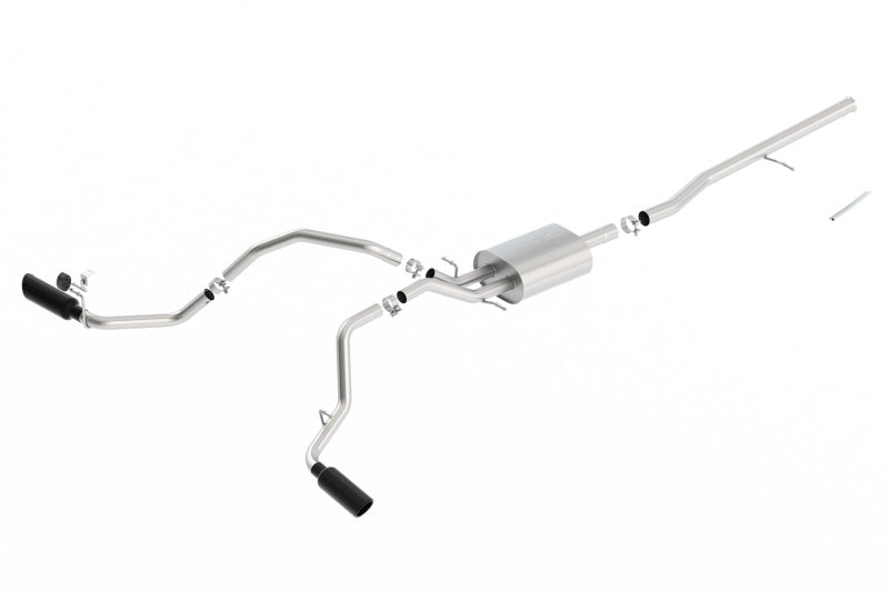 Borla 14-16 Chevrolet Silverado 1500 5.3L ATAK Catback Exhaust w/ Black Chrome Tips Borla Catback  AXOPROS