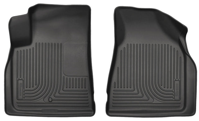 Husky Liners 09-14 Chevy Traverse/07-14 GMC Acadia Weatherbeater Black Front Floor Liners Husky Liners Floor Mats - Rubber  AXOPROS