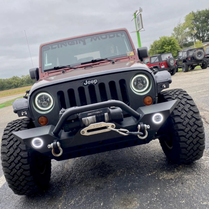 Oracle 7in High Powered LED Headlights - Black Bezel - ColorSHIFT - BC1 SEE WARRANTY ORACLE Lighting Headlights  AXOPROS