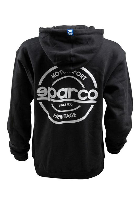 Sparco Sweatshirt Hooded S-Seal Blk Lrg SPARCO Sweatshirts  AXOPROS