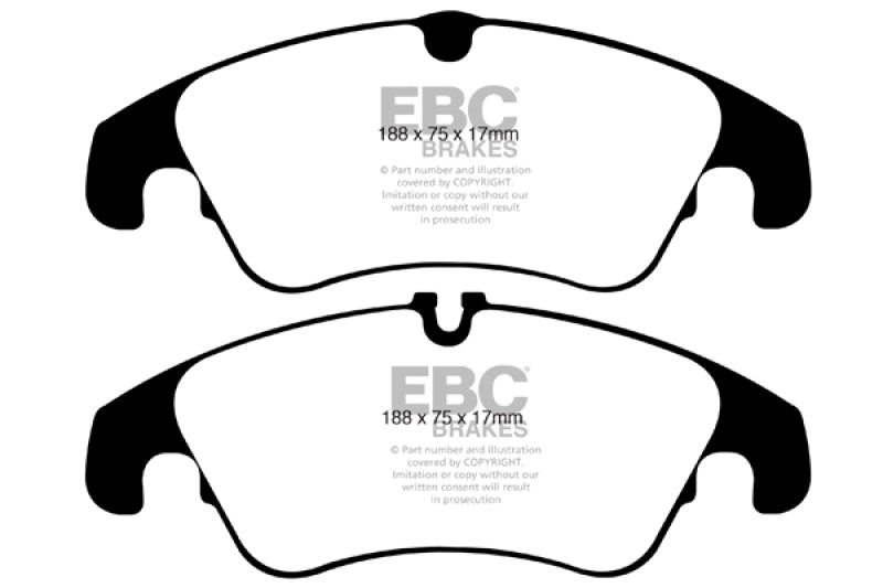 EBC 09-11 Audi A4 2.0 Turbo Yellowstuff Front Brake Pads EBC Brake Pads - Performance  AXOPROS