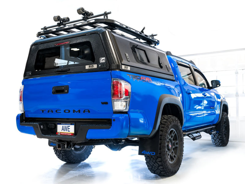 AWE 2016-2022 Toyota Tacoma 0FG Exhaust with BashGuard - No Tips AWE Tuning Catback  AXOPROS