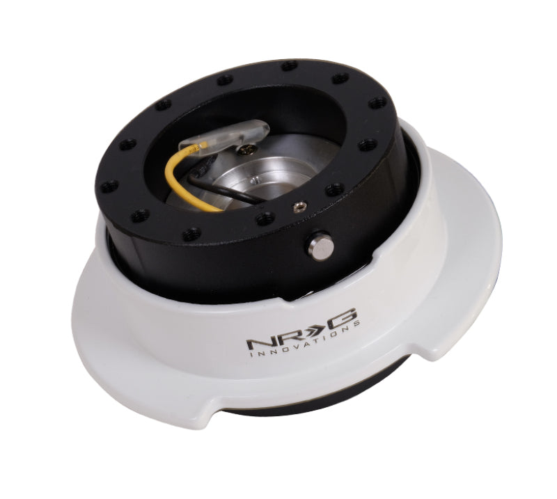 NRG Quick Release Kit Gen 2.5 - Black / White Ring w/Finger Grooves NRG Quick Release Adapters  AXOPROS
