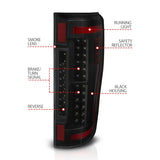 ANZO 2017+ Ford F-250 LED Taillights - Black/Smoke ANZO Tail Lights  AXOPROS