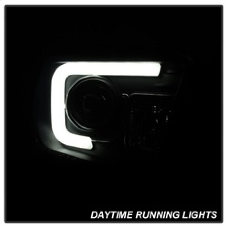 Spyder Toyota Tundra 2014-2016 Projector Headlights Light Bar DRL Black Smoke PRO-YD-TTU14-DRL-BSM SPYDER Headlights  AXOPROS