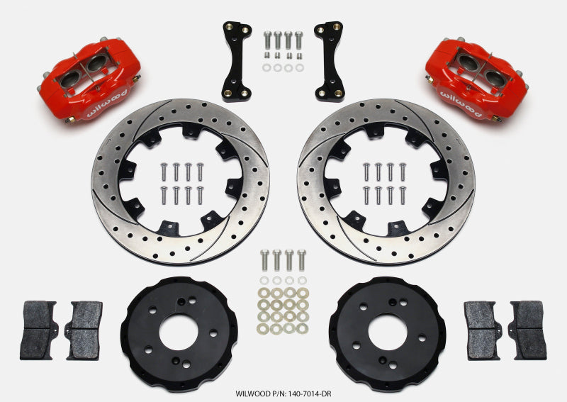 Wilwood Forged Dynalite Front Hat Kit 12.19in Drilled Red 02-06 Acura RSX-5 Lug Wilwood Big Brake Kits  AXOPROS