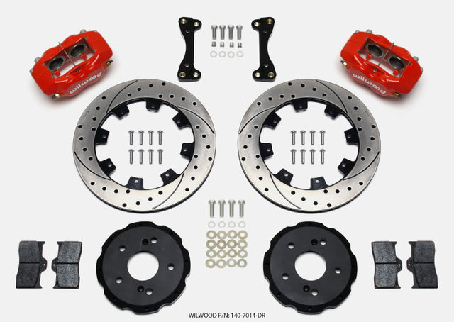 Wilwood Forged Dynalite Front Hat Kit 12.19in Drilled Red 02-06 Acura RSX-5 Lug Wilwood Big Brake Kits  AXOPROS