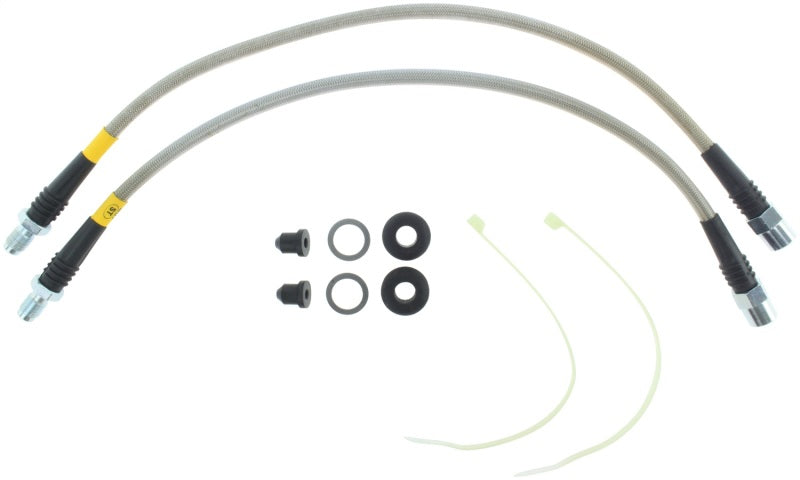 StopTech 04-08 Chrysler Crossfire / Mercedes Benz C/E/SLK Series Front SS Brake Line Kit Stoptech Brake Line Kits  AXOPROS