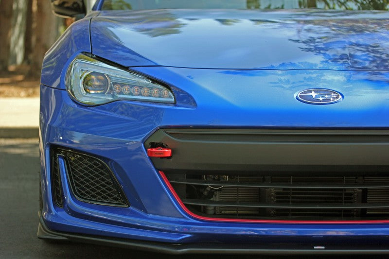 PERRIN 18-21 Subaru WRX & STI / 13-25 BRZ / 17-20 Toyota 86 Tow Hook Kit (Front) - Red Perrin Performance Tow Hooks  AXOPROS