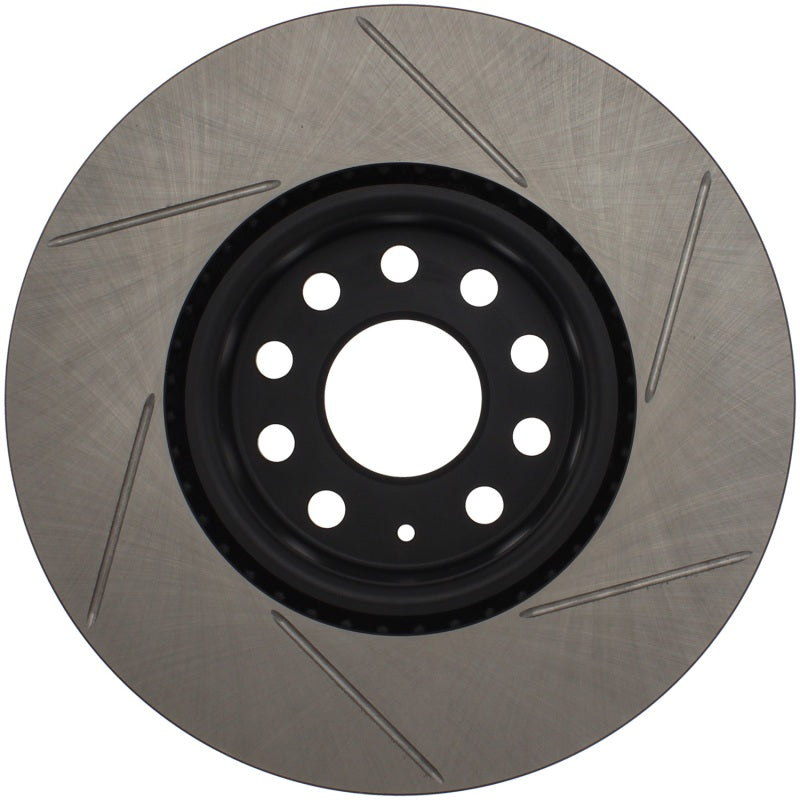 StopTech Power Slot 06-10 Audi A3 / 08-10 TT / 06-09 VW GTI Mlk V/Passat Right Front Slotted Rotor Stoptech Brake Rotors - Slotted  AXOPROS