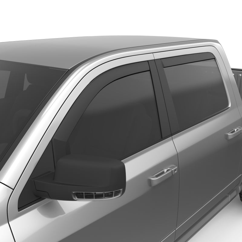 EGR 09-13 Dodge Ram 1500/2500/3500 Crew Cab In-Channel Window Visors - Set of 4 - Matte (572755) EGR Wind Deflectors  AXOPROS