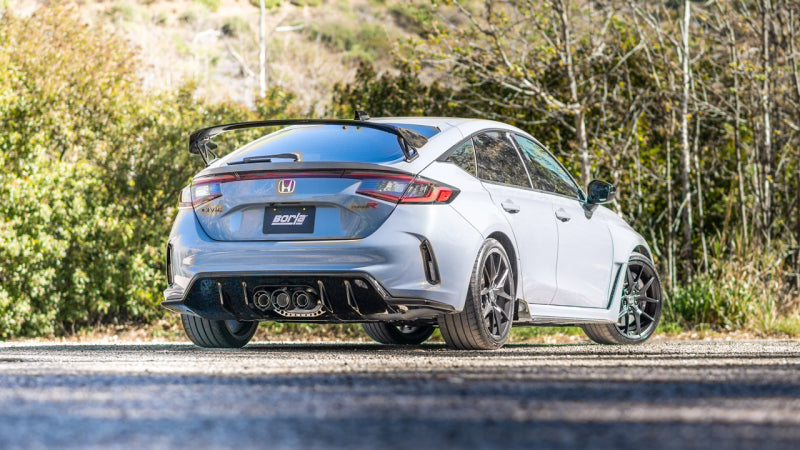 Borla 2023 Honda Civic Type R MT ATAK Catback Exhaust w/ 4in Black Anodized Carbon Fiber Tips Borla Catback  AXOPROS