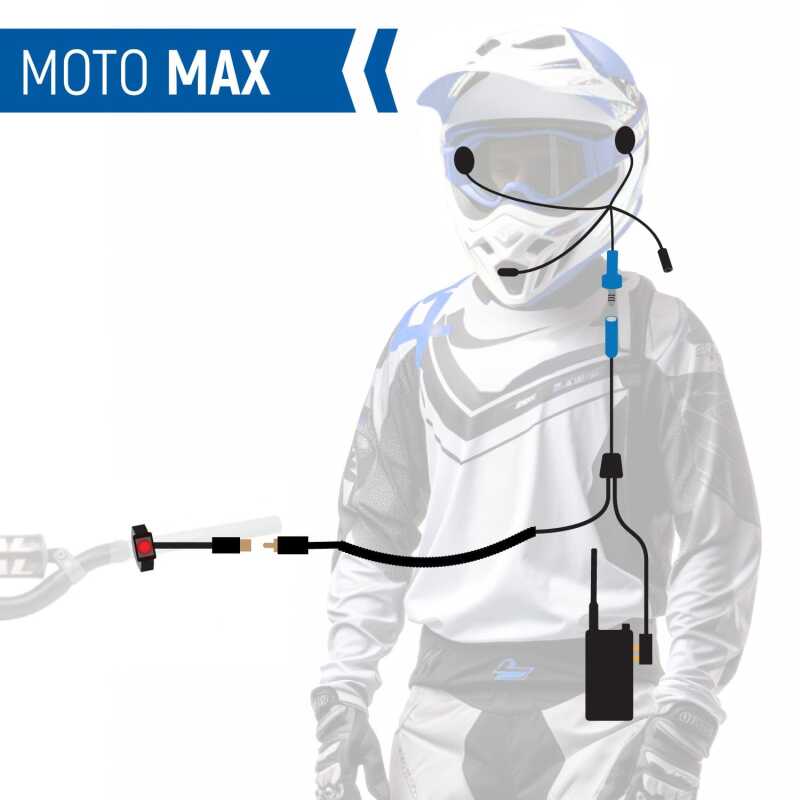 Rugged Radios MOTO MAX Comm Kit w/ HD OFFROAD Cables With GMR2 PLUS - GMRS Radio Rugged Radios Radio Communications  AXOPROS