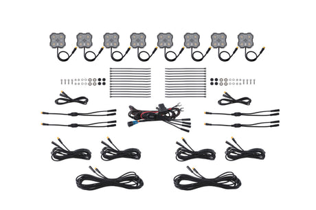 Diode Dynamics Diode Dyamics Rock Light  -Amber/White - M8 8-Pack Light Accessories and Wiring aftermarket performance part