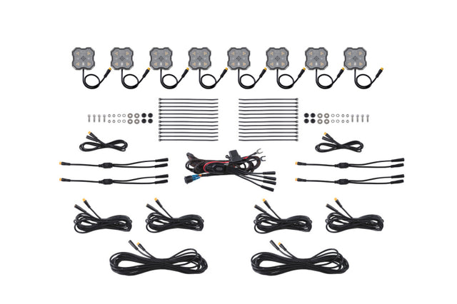 Diode Dynamics Diode Dyamics Rock Light  -Amber/White - M8 8-Pack Light Accessories and Wiring aftermarket performance part