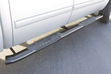 Lund 01-13 Chevy Silverado 1500 Crew Cab 5in. Oval Curved Steel Nerf Bars - Black LUND Nerf Bars  AXOPROS
